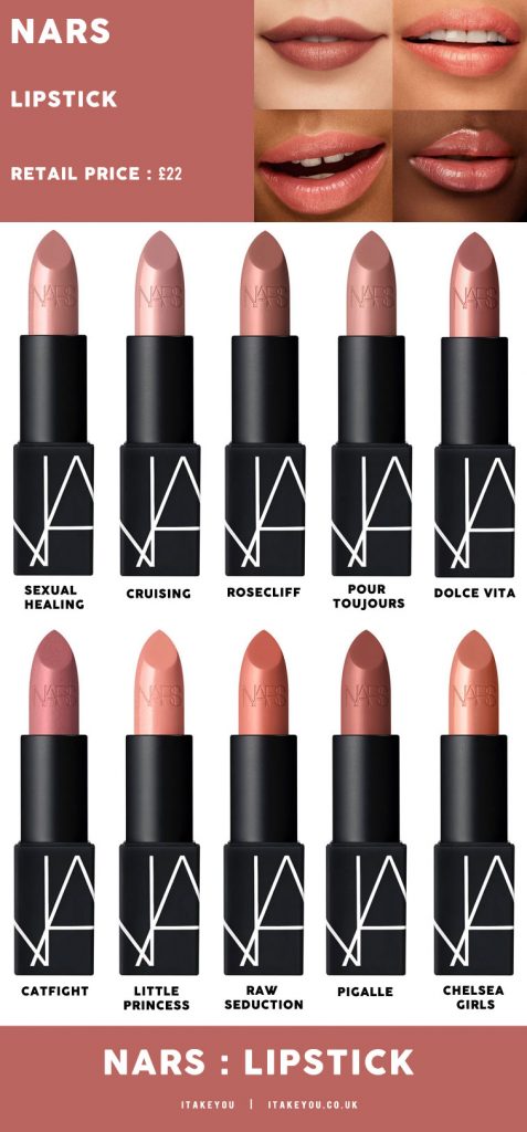 10 Shades Of Nude Nars Lipsticks Nars Nude Lipstick Swatches