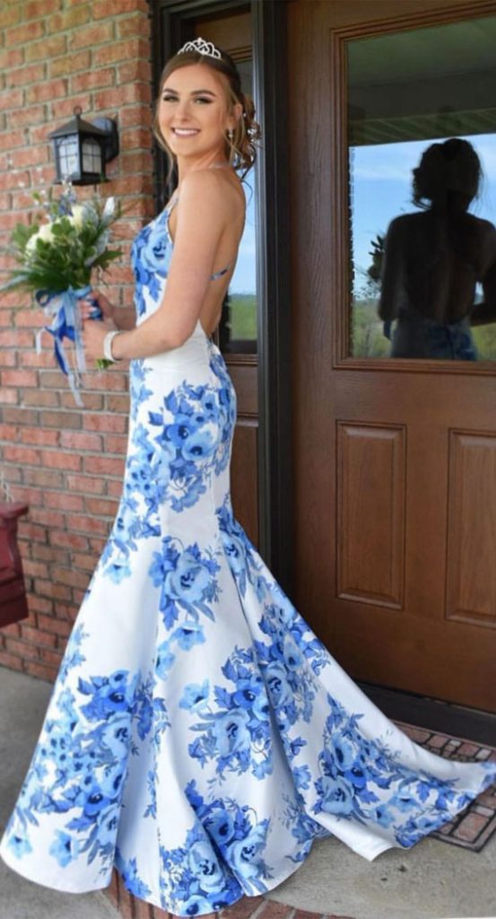 15 Blue Prom Dresses That Are Dazzling And Fashionable Blue Floral