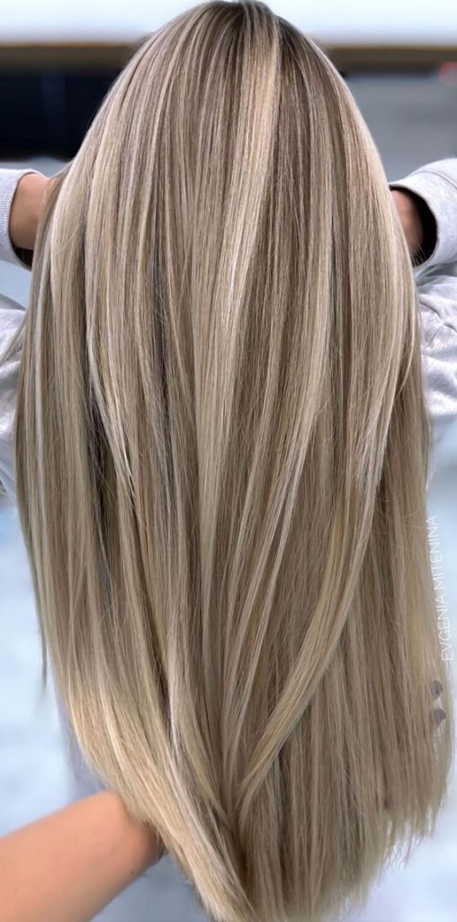 Long Blonde Hair Color & Styles | Dark Blonde Hair Color with dimenion