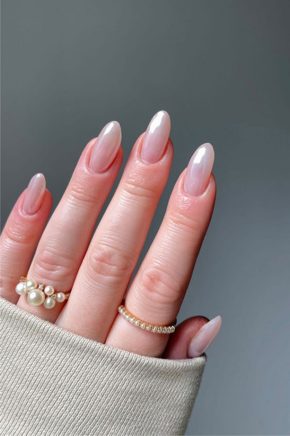 classy wedding nails, subtle wedding nails, simple wedding nails, wedding nails for bride