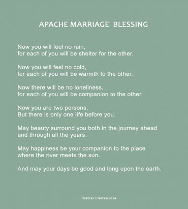 Apache Marriage Blessing | Free Printable Wedding Readings