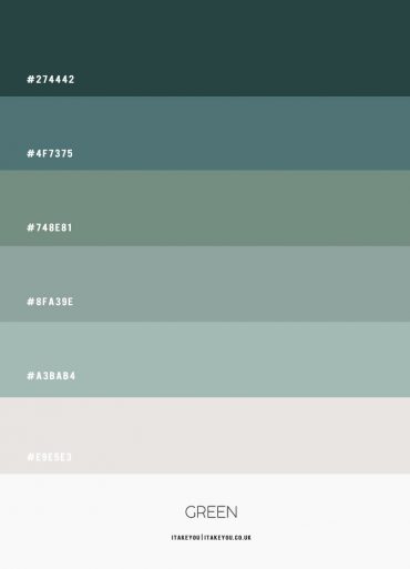 Green Teal Colour Scheme #Colour Palette 69 I Take You | Wedding ...