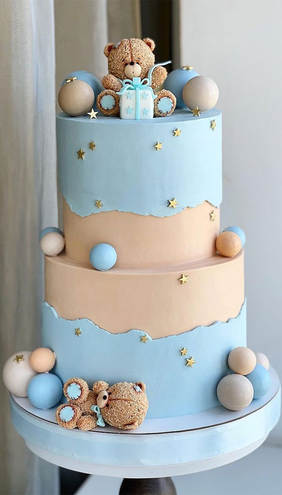 Baby Blue Smash Cake