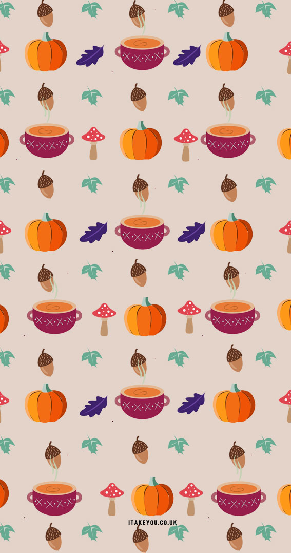 11 Cute Autumn Wallpaper Aesthetic For Phone : Acorn, Soup Fall Wallpaper