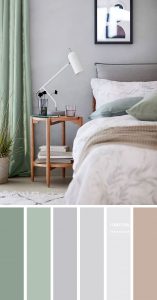 Light Grey Bedroom with Sage Accents I Take You | Wedding Readings ...