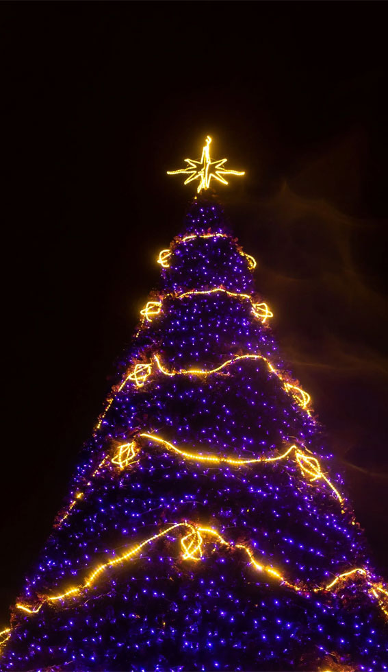 purple and gold christmas background