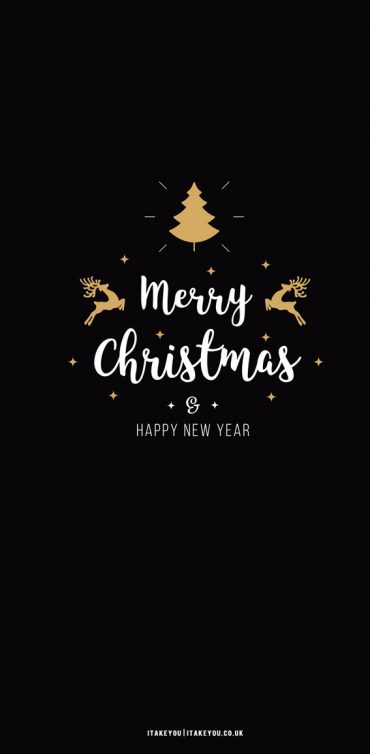 Festive Aesthetic Wallpapers For Phone : Black and Gold Christmas ...