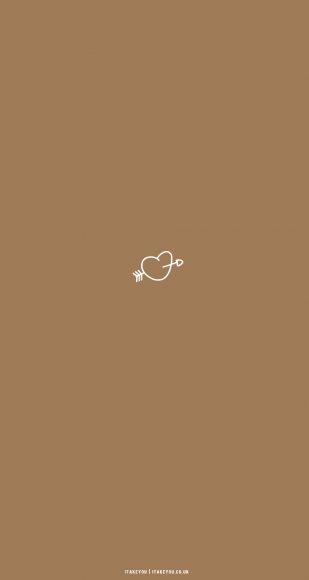 30 Cute Brown Aesthetic Wallpapers for Phone : Arrow Heart Aesthetic I ...