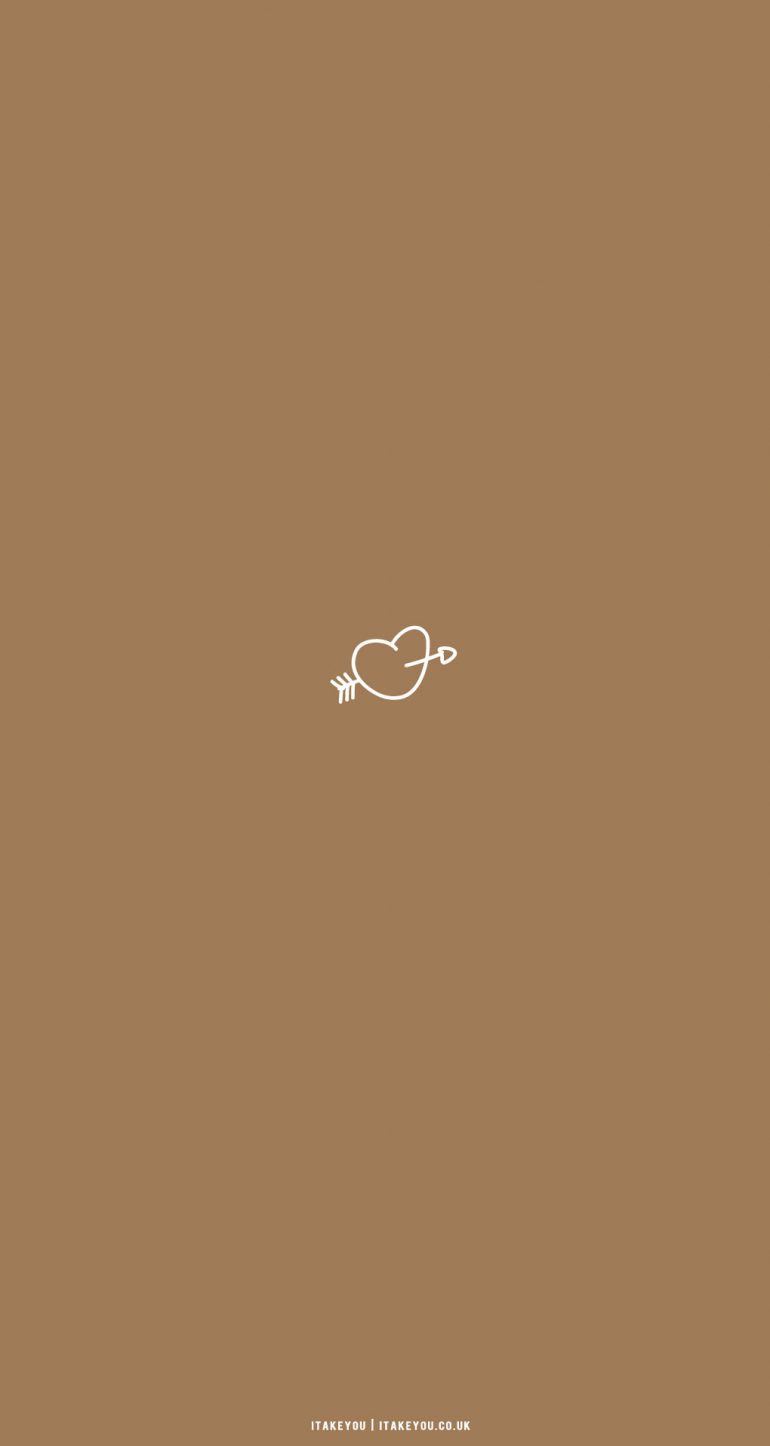 30 Cute Brown Aesthetic Wallpapers for Phone : Arrow Heart Aesthetic I ...