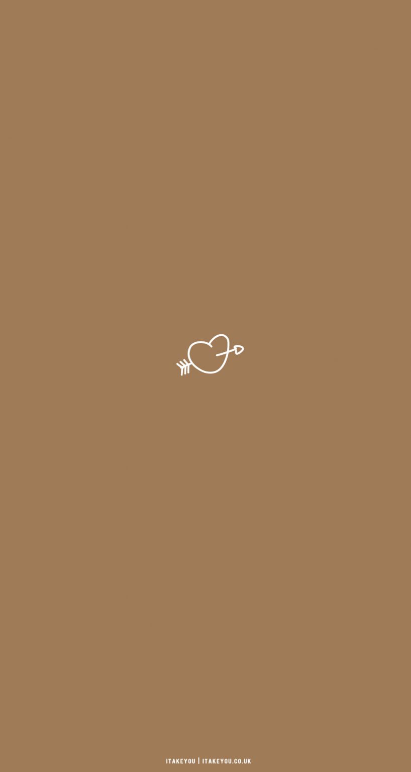 30 Cute Brown Aesthetic Wallpapers for Phone : Arrow Heart Aesthetic I ...