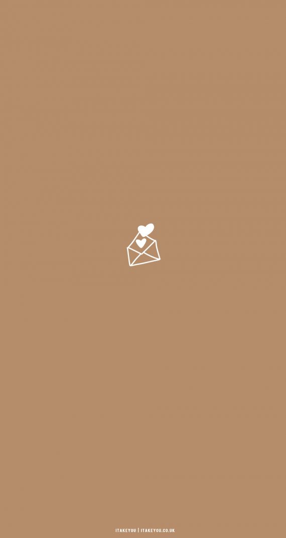 30 Cute Brown Aesthetic Wallpapers For Phone : Love Letter Background I 