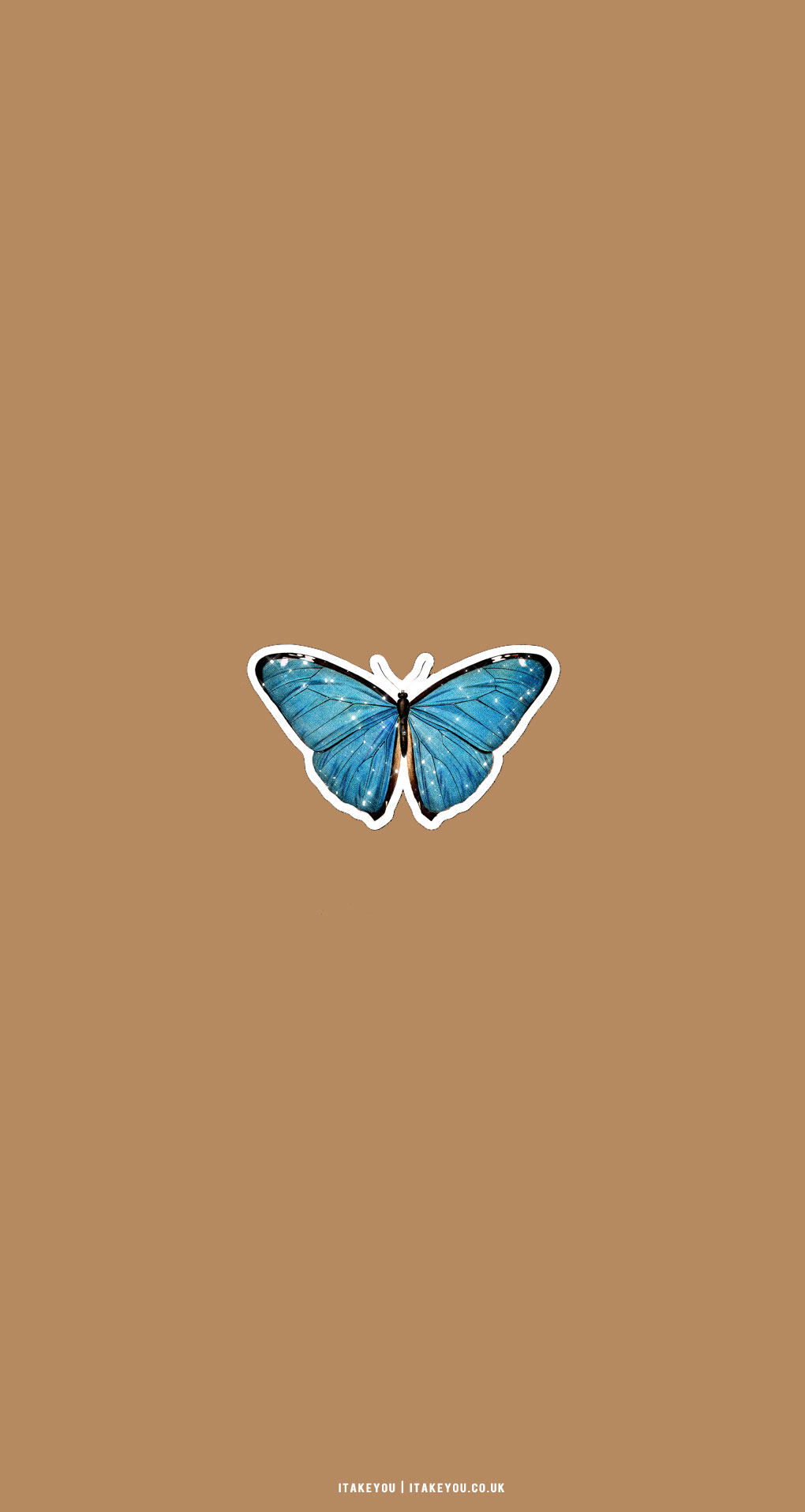 30 Cute Brown Aesthetic Wallpapers for Phone : Sparkling Butterfly