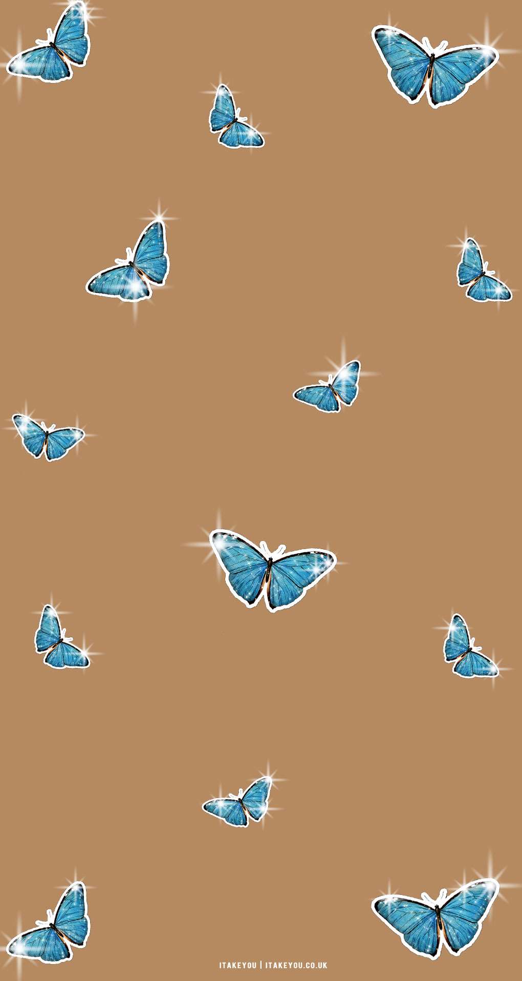 30 Cute Brown Aesthetic Wallpapers for Phone  Shiny Blue Butterflies I  Take You  Wedding Readings  Wedding Ideas  Wedding Dresses  Wedding  Theme