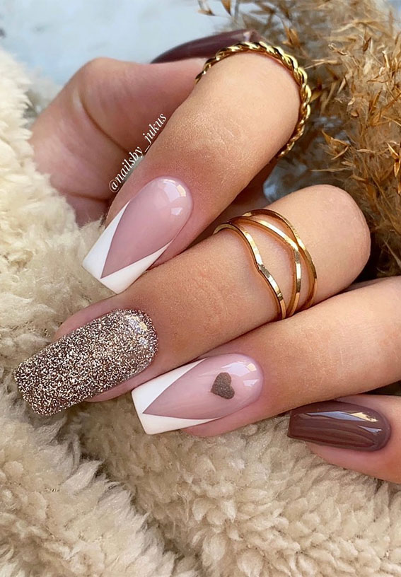 nude color nails, valentine nails, nude french valentine nails, valentine nails 2022, valentine's day nails 2022