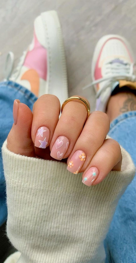  pastel french nails, easter nails, pastel french tip nails, spring nails 2022, spring nail designs 2022, pastel nails design, pastel nails french, pastel nails 2022