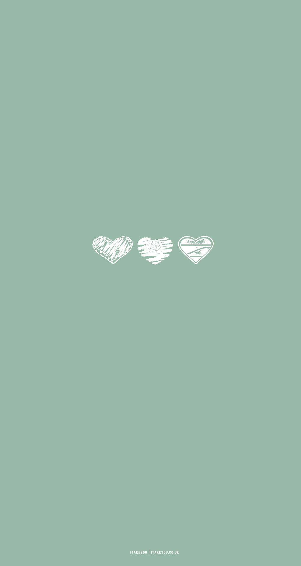 Sage green aesthetic heart background  The Aesthetic Shop