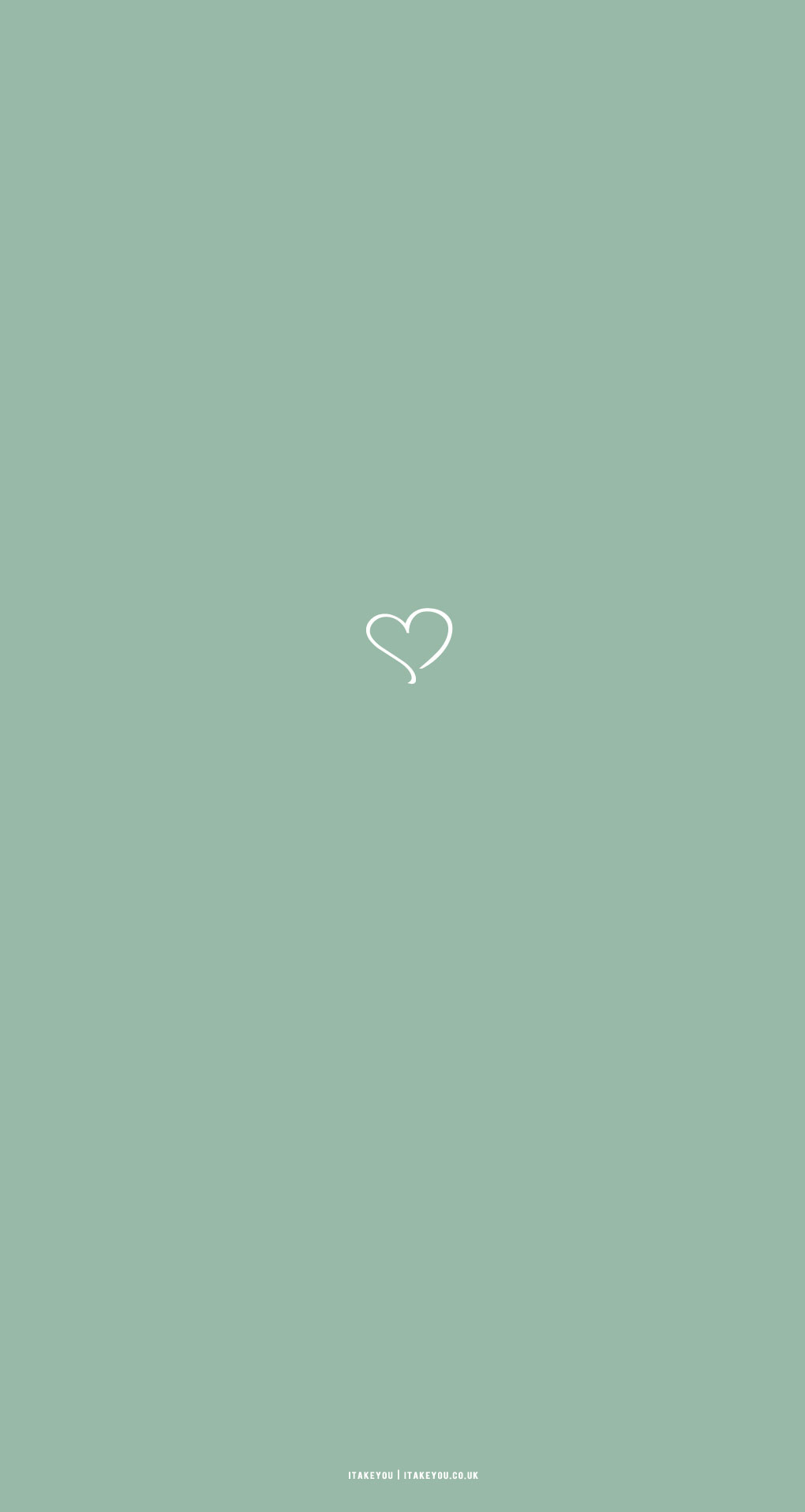 15 Sage Green Minimalist Wallpapers for Phone : Cute Heart I Take You