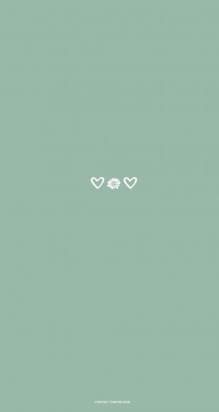 15 Sage Green Minimalist Wallpapers for Phone : Flower & Hearts I Take ...