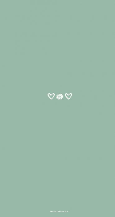 15 Sage Green Minimalist Wallpapers for Phone : Flower & Hearts I Take ...