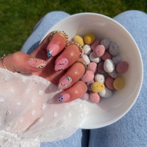 The Most Beautiful Easter Nails Speckled Egg Swirl Nude Nail Art I