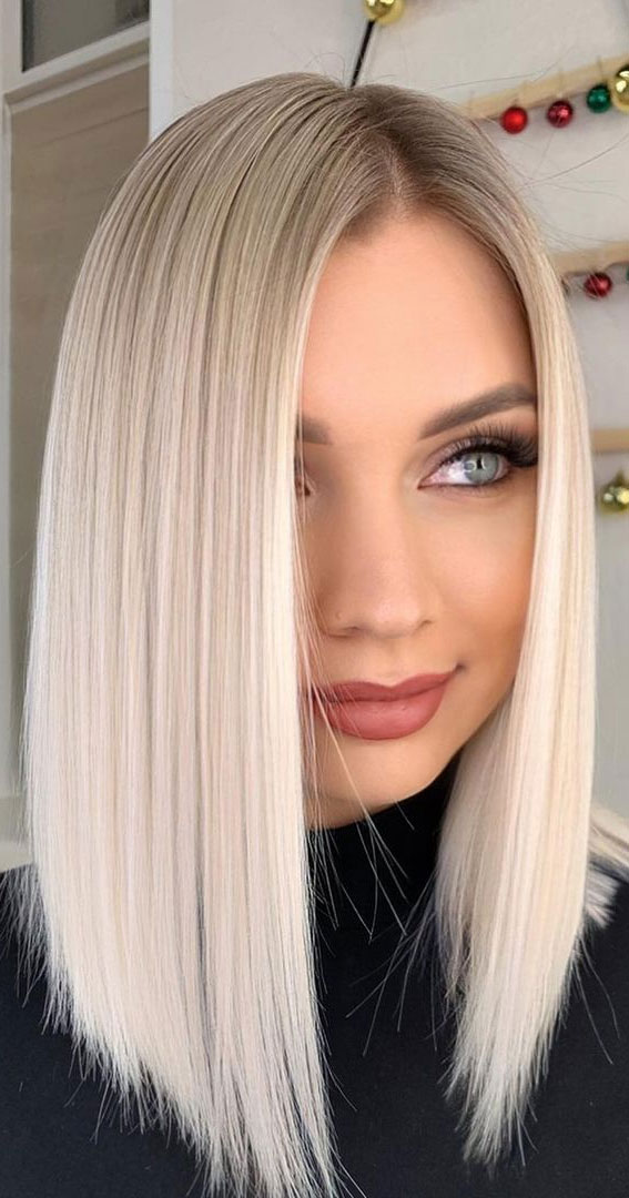 30 Stylish Shoulder Length Haircuts To Try Now : Wavy ombre Blonde Long Bob  I Take You, Wedding Readings, Wedding Ideas, Wedding Dresses