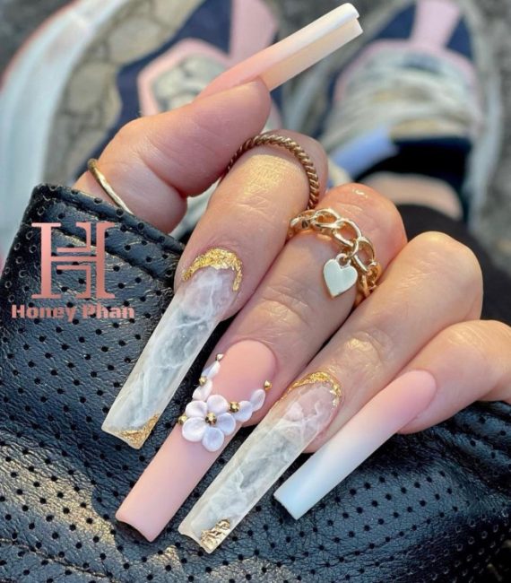 45 Best Prom Nails For 2022 3d Flower And Translucent Marble Nails I