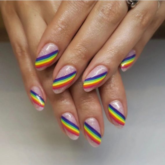 30 Best Pride Nail Ideas Thatll Brighten Your Outfits Simple Rainbow Nails I Take You 5927