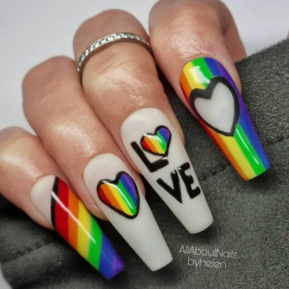 30 Best Pride Nail Ideas Thatll Brighten Your Outfits Rainbow Milky White Nails I Take You 5135