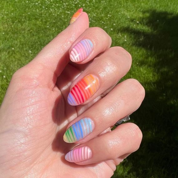 30 Best Pride Nail Ideas Thatll Brighten Your Outfits Modern Rainbow Pride Nails I Take You 9484