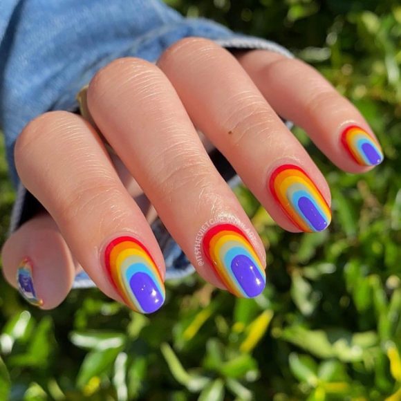 30 Best Pride Nail Ideas Thatll Brighten Your Outfits Creative Rainbow Nails I Take You 1168