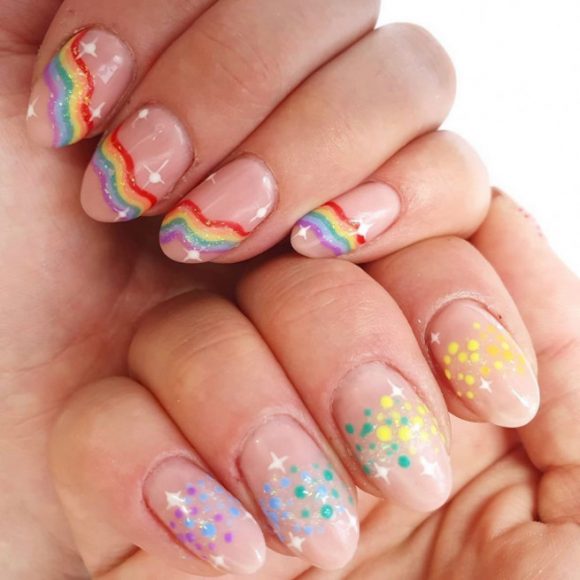 30 Best Pride Nail Ideas Thatll Brighten Your Outfits Sparkle Rainbow Nails I Take You 5250