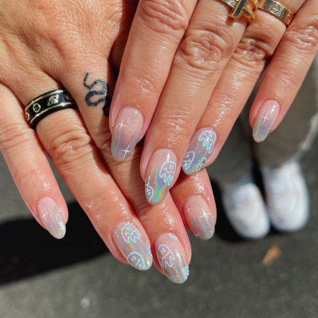 holographic happy face nails, summer nails, cute summer nails, summer nails 2022, summer nails colors, nail colours summer 2022, summer nails short, summer nails designs, nail color ideas, bright summer nails, summer nails pink, summer nails simple, summer nails, acrylic