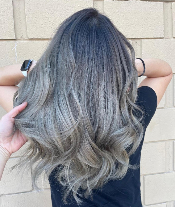 32 Trendy Ash Blonde Colour Ideas : Smokey Ash Blonde with Dark Roots I ...