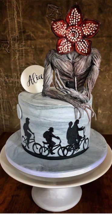 30 Stranger Things Birthday Cake Ideas : Grey Marble Cake I Take You ...