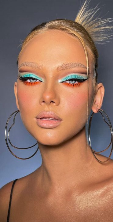 Gorgeous Makeup Trends To Try In Orange Turquoise Makeup I Take You Wedding