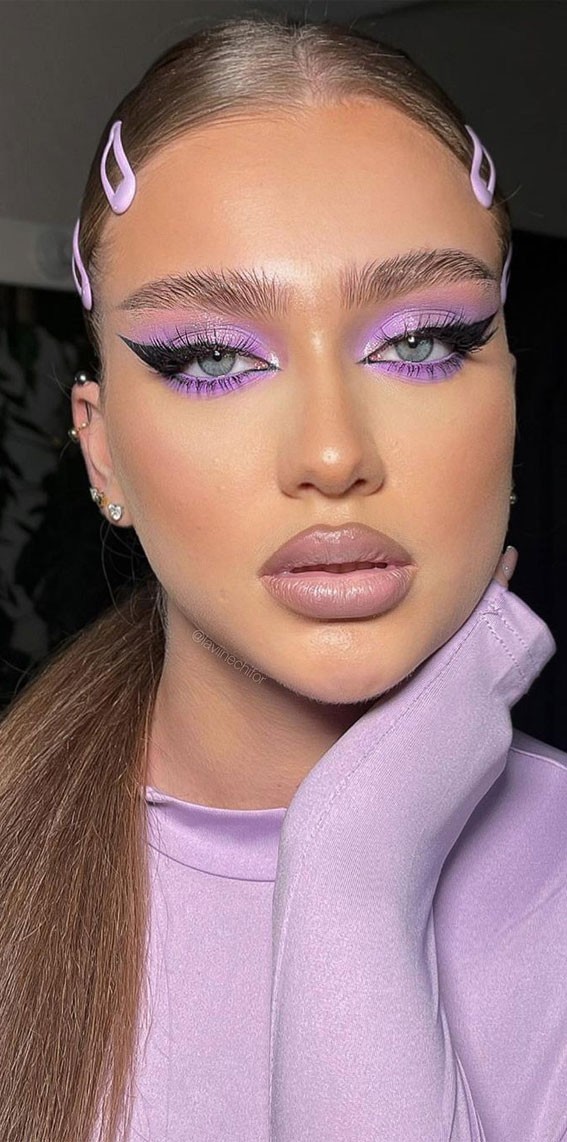 50 Makeup Trends to Try in 2022 Lavender Eye Makeup I Take
