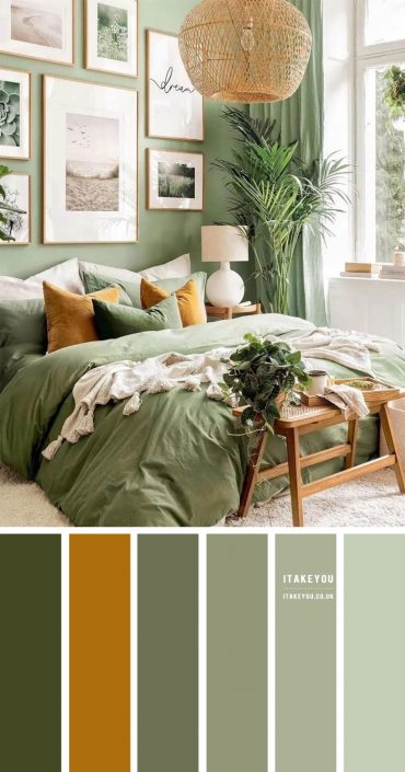 Shades Of Green Colour Palette For Bedroom I Take You | Wedding ...