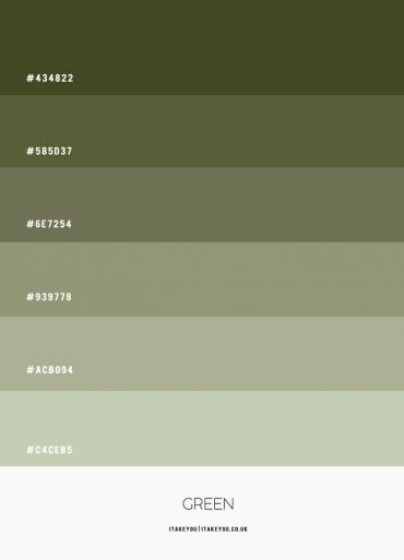 Shades of Green Colour Palette for Bedroom I Take You | Wedding ...