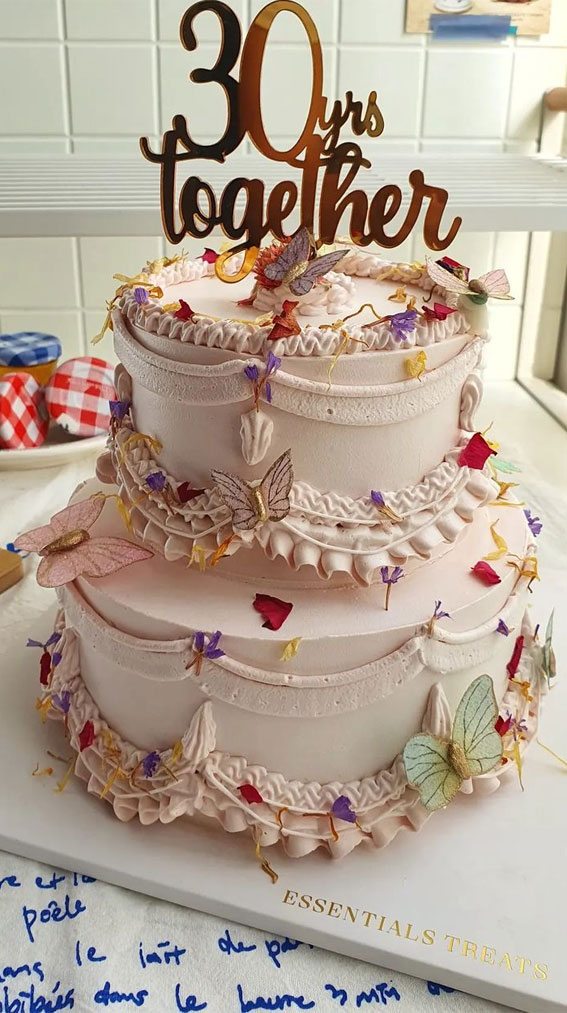 Pearl Wedding Anniversary Glitter Cake Topper Decoration 30th Anniversary |  eBay