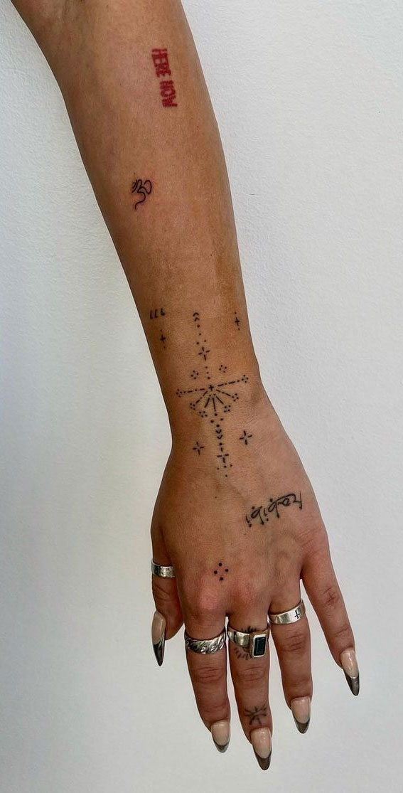 75 Unique Small Tattoo Designs & Ideas : HEALED wrist ornament