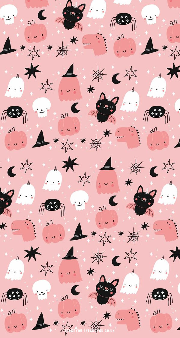 12 Cute Halloween Wallpaper Ideas  Pink Spooky Wallpaper 1  Fab Mood   Wedding Colours Wedding Themes Wedding colour palettes