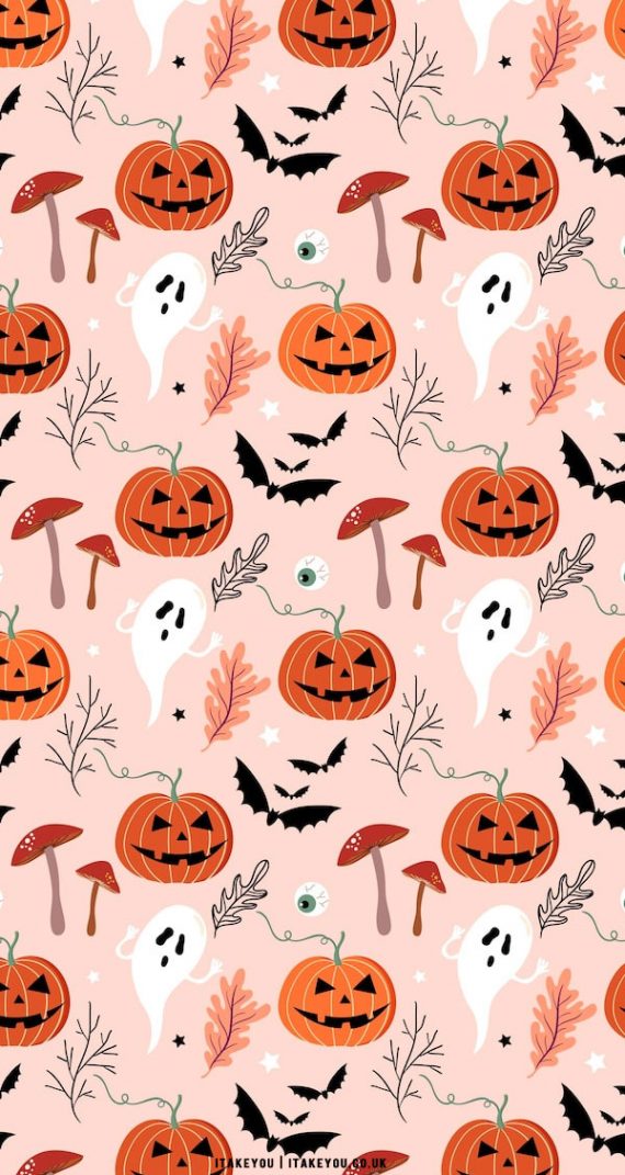 10 Cute Halloween Wallpaper Ideas for Phone & iPhone : Pumpkin Face ...