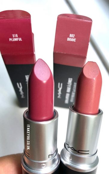 21 Mac Lipstick Shades & Combos : Mac Plumful vs Mac Brave I Take You ...