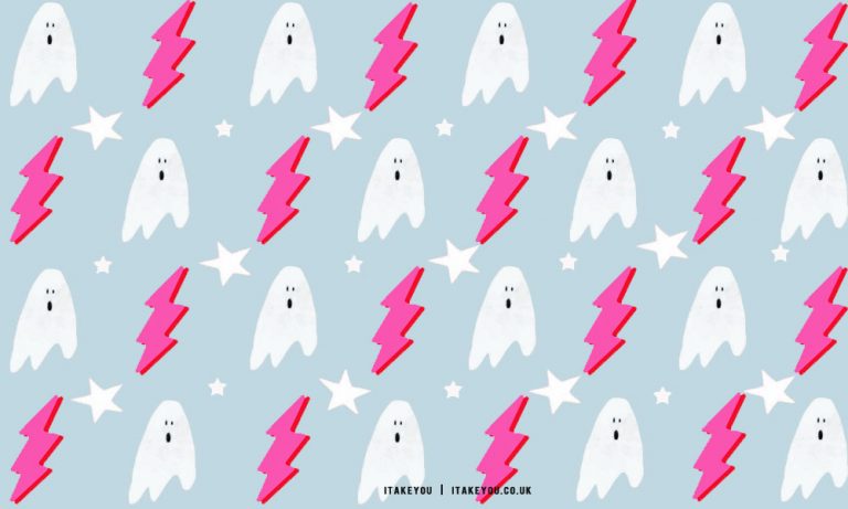 20+ Preppy Halloween Wallpaper Ideas : Hot Pink Lightning Blue ...