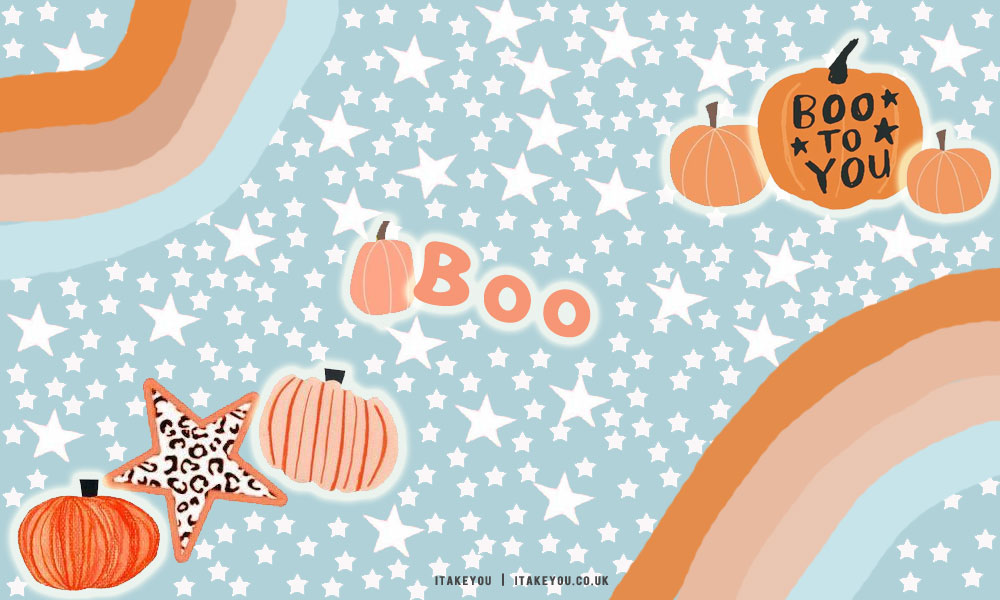 20+ Preppy Halloween Wallpaper Ideas : Boo on Star Background