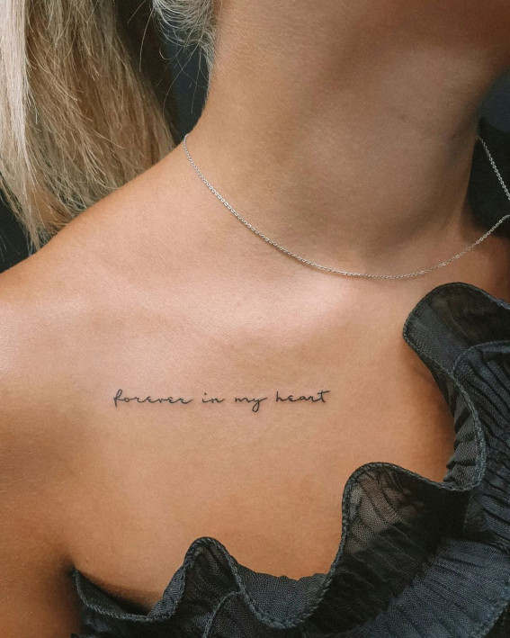 75 Unique Small Tattoo Designs & Ideas : Forever in My Heart