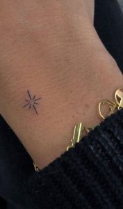 75 Unique Small Tattoo Designs & Ideas : A Starburst Wrist Tattoo I ...