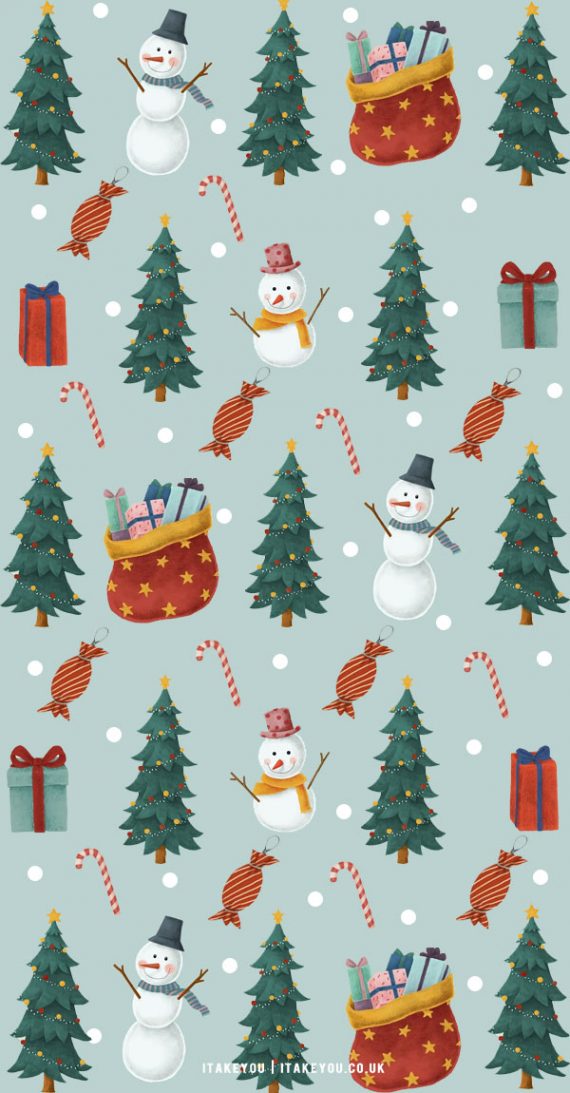 20+ Christmas Wallpaper Ideas : Presents, Snowman & Christmas Trees I ...