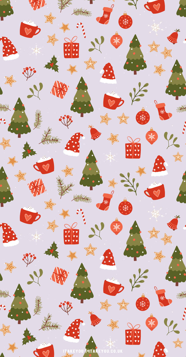 20+ Christmas Wallpaper Ideas : Red Christmas Hat I Take You | Wedding ...