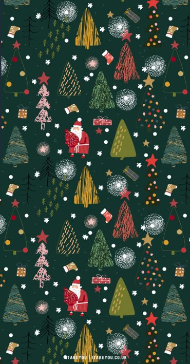 20+ Christmas Wallpaper Ideas : Dark Green Background I Take You ...